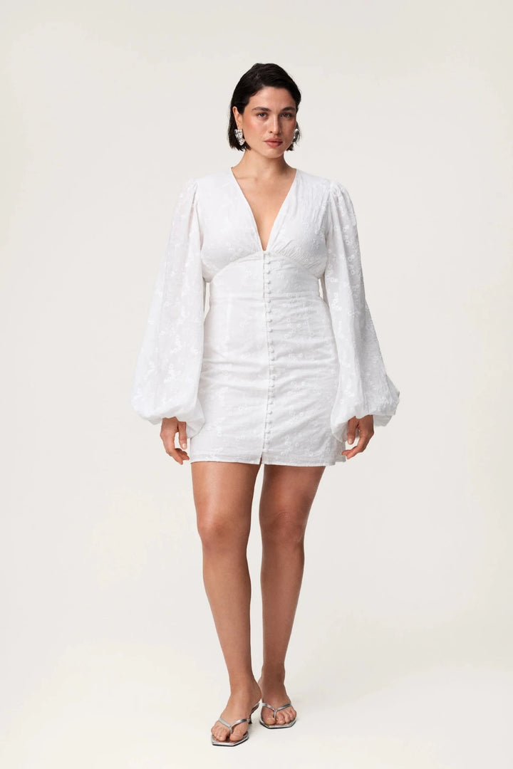Florence Dress White Embroidery | Kjoler | Smuk