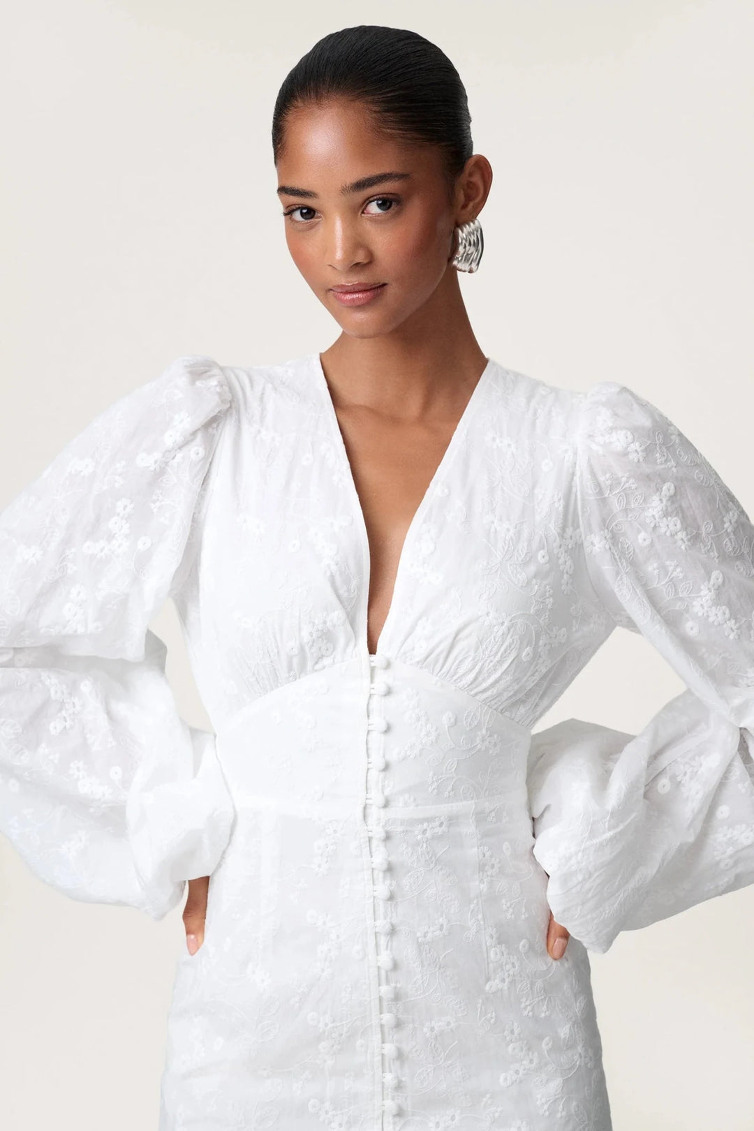 Florence Dress White Embroidery | Kjoler | Smuk