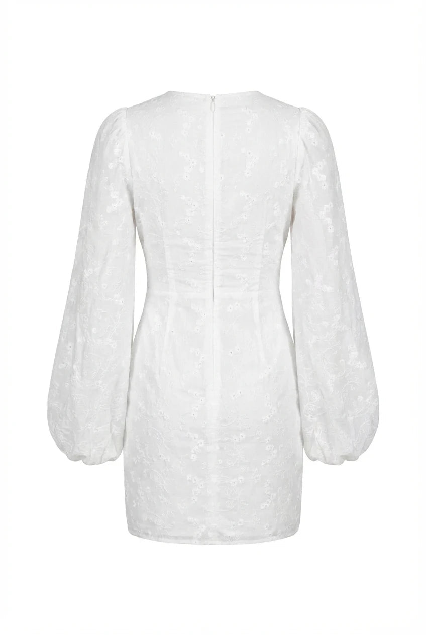 Florence Dress White Embroidery | Kjoler | Smuk