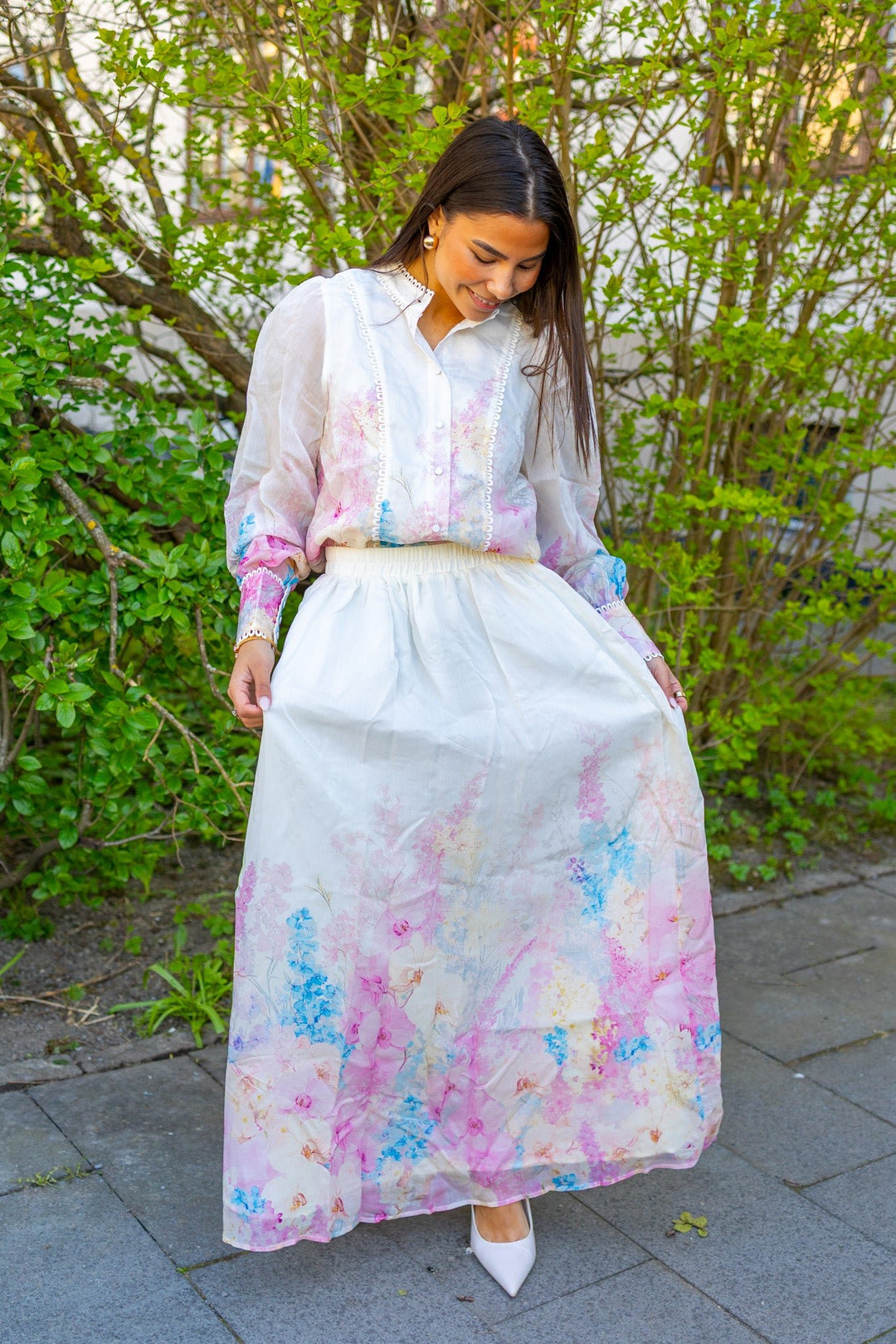 Florence Hw Ankle Skirt Pristine Florence Aop | Skjørt | Smuk