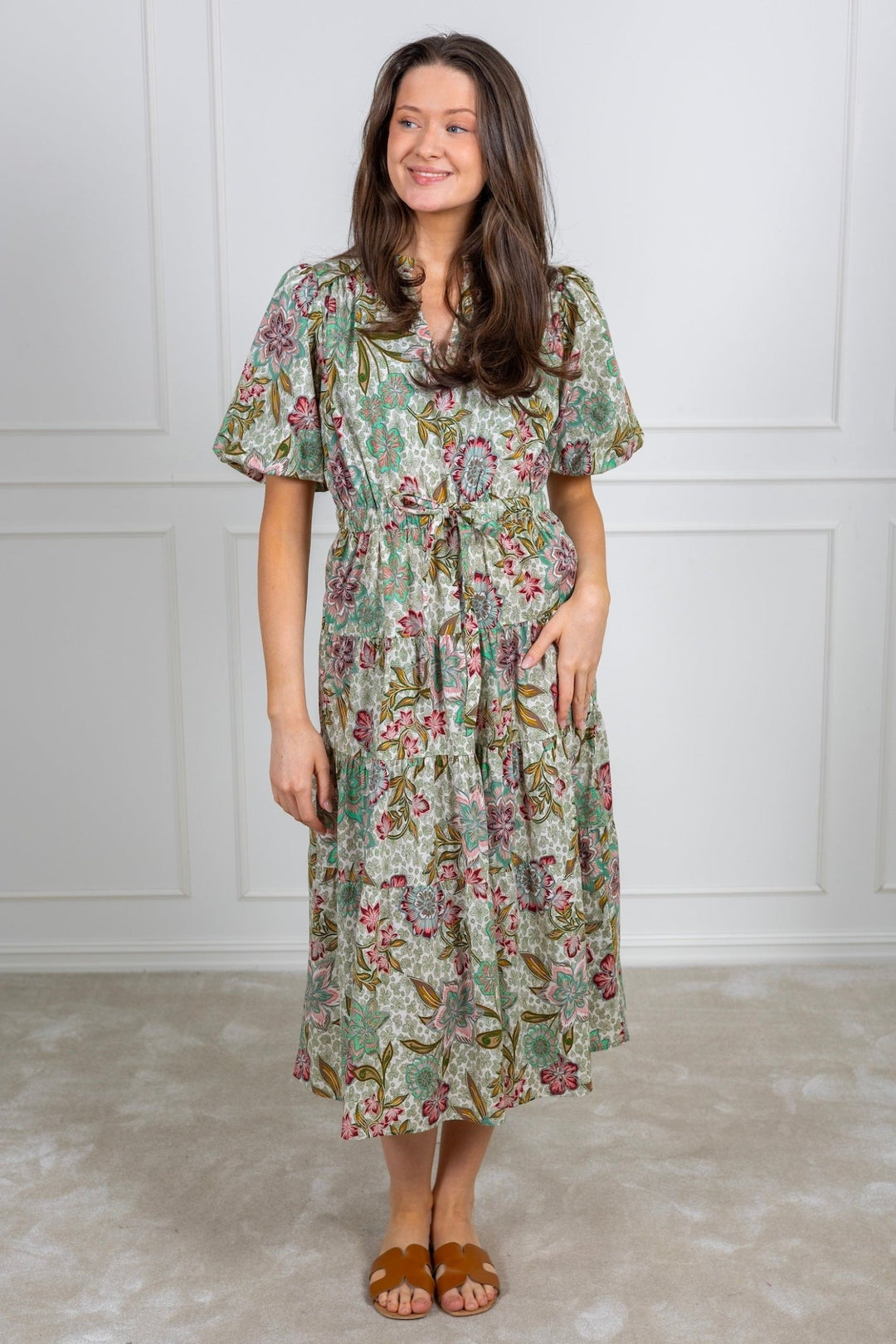 Florence Pia Dress Green | Kjoler | Smuk - Dameklær på nett