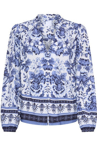 Flower Blouse Navy