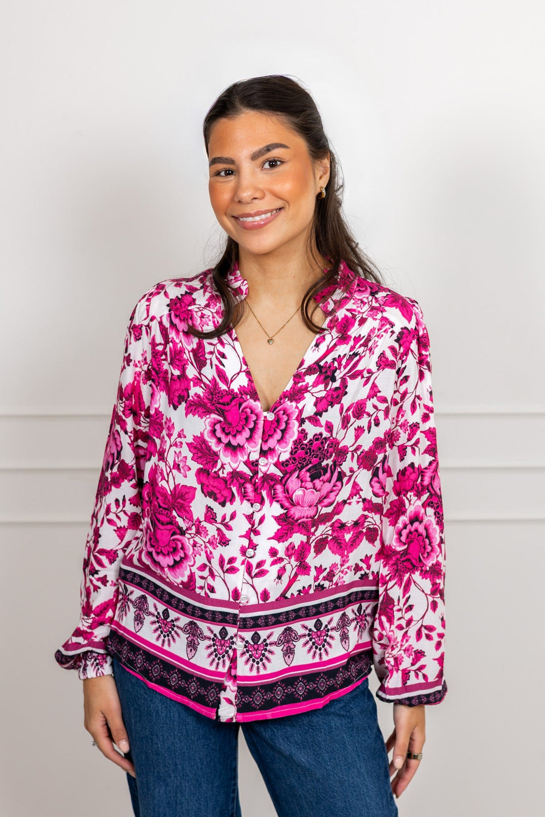 Flower Blouse Sangria Sunset | Skjorter og bluser | Smuk