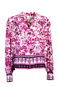Flower Blouse Sangria Sunset