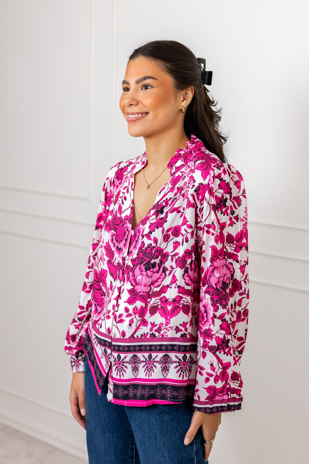 Flower Blouse Sangria Sunset | Skjorter og bluser | Smuk