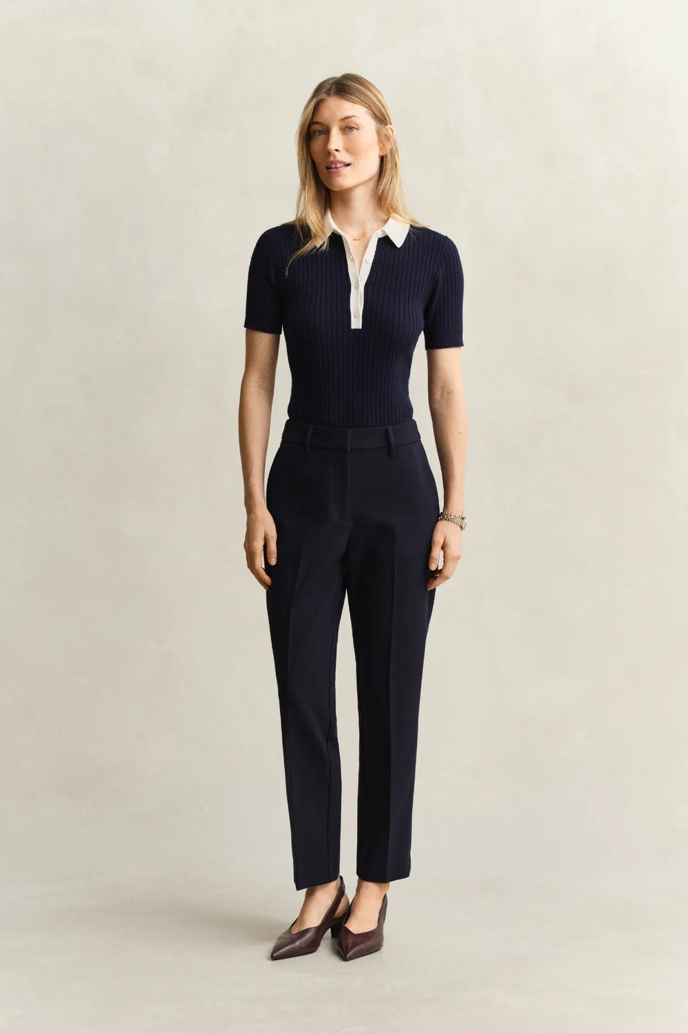 Fluid Slim Slack Pants Evening Blue | Bukser | Smuk