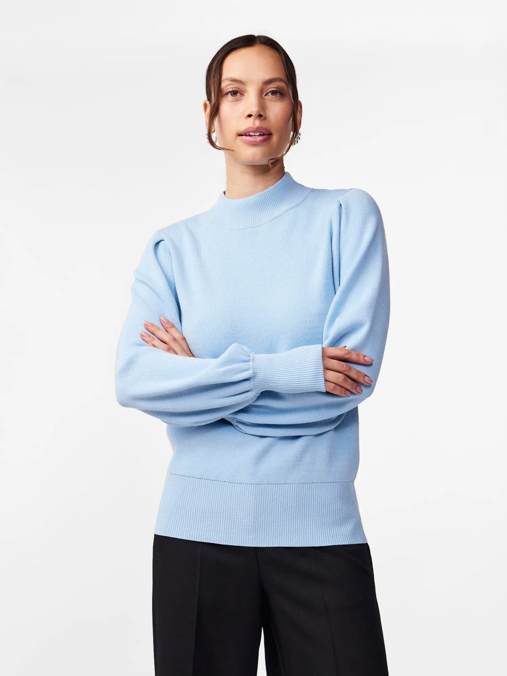 Fonny Ls Knit Pullover Skyway | Genser | Smuk