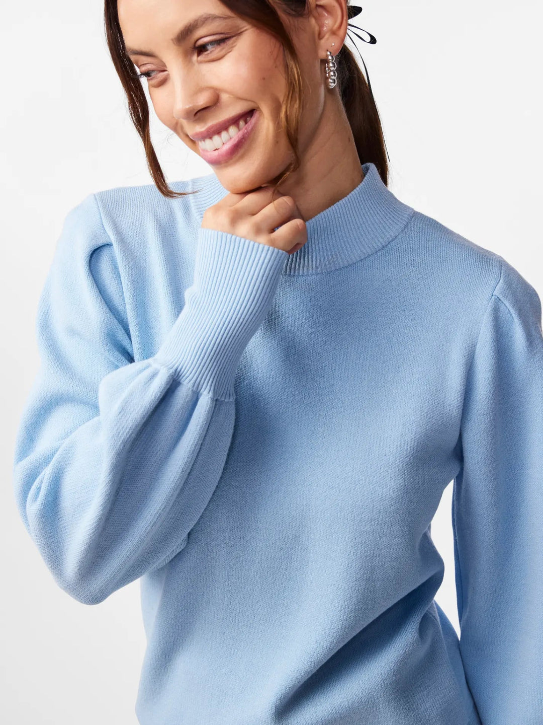 Fonny Ls Knit Pullover Skyway | Genser | Smuk