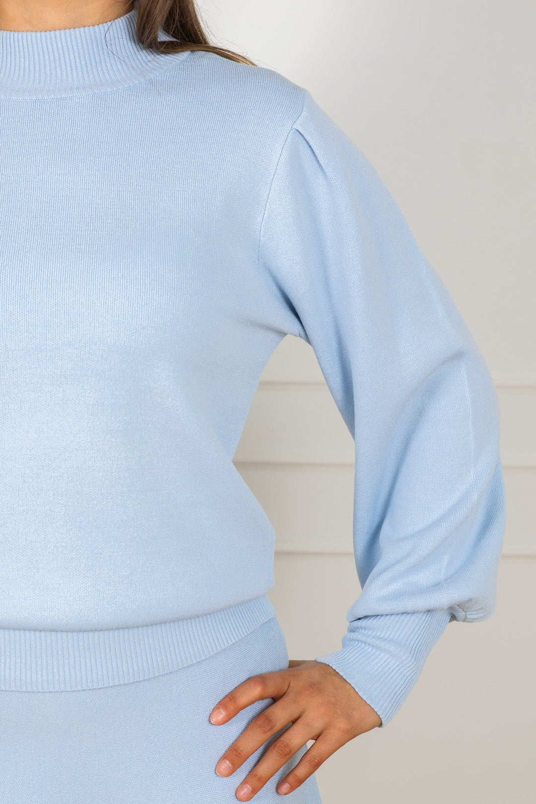 Fonny Ls Knit Pullover Skyway | Genser | Smuk
