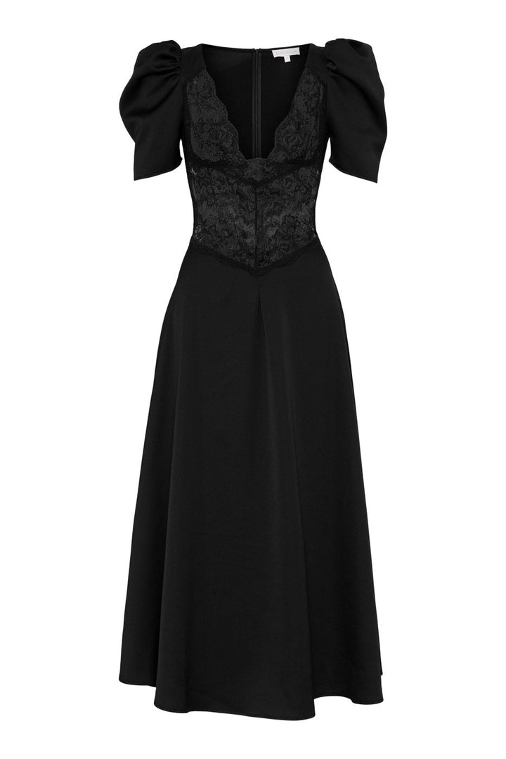 Francis Lace Midi Dress Black | Kjoler | Smuk
