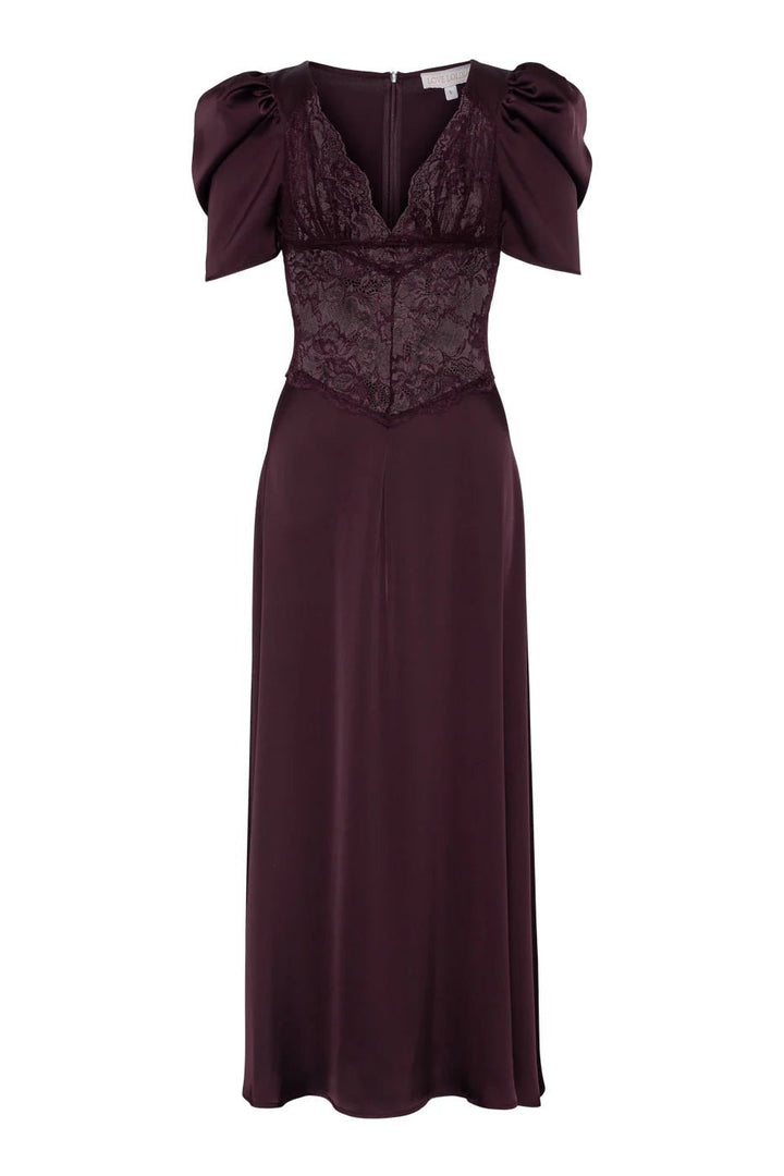 Francis Lace Midi Dress Burgundy | Kjoler | Smuk - Dameklær på nett