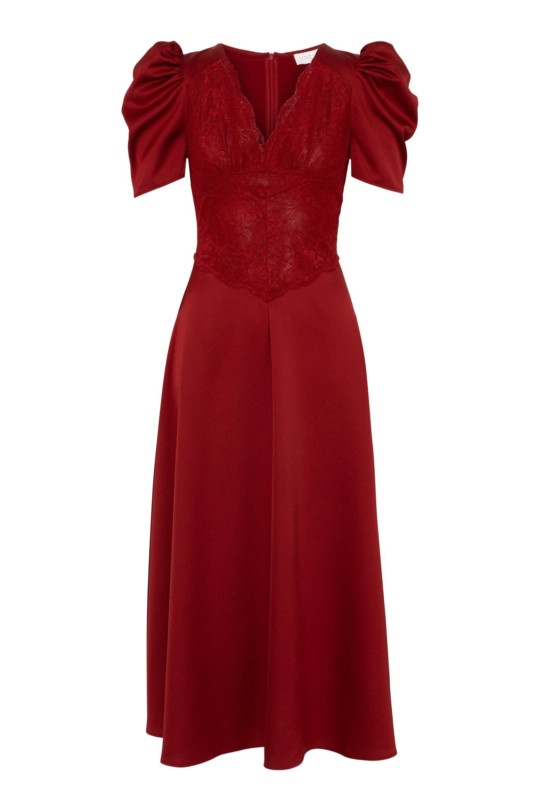 Francis Lace Midi Dress Red | Kjoler | Smuk
