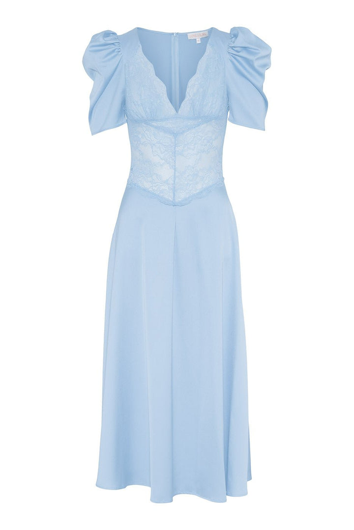 Francis Midi Dress Light Blue | Kjoler | Smuk