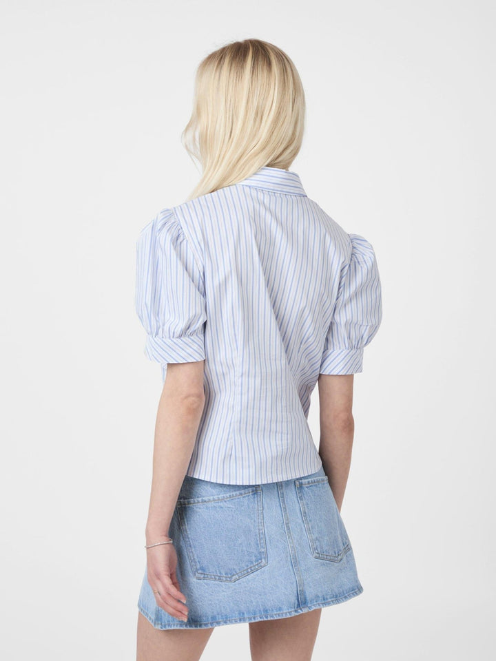 Frannie Stripe Shirt White/Light Blue | Skjorter og bluser | Smuk - Dameklær på nett