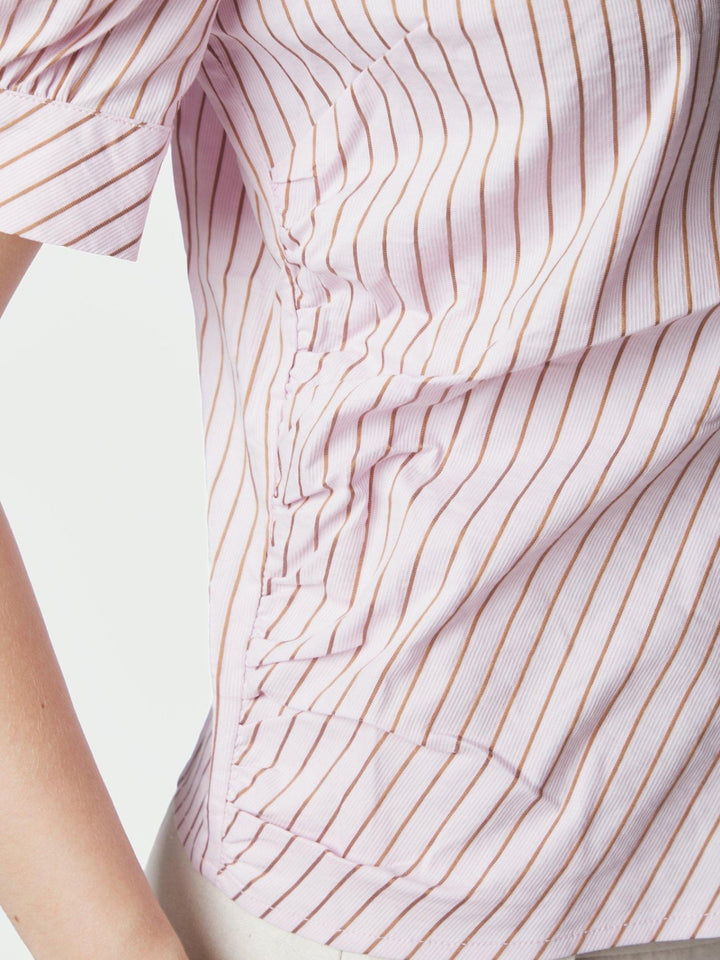 Frannie Structure Stripe Shirt Light Pink | Skjorter og bluser | Smuk