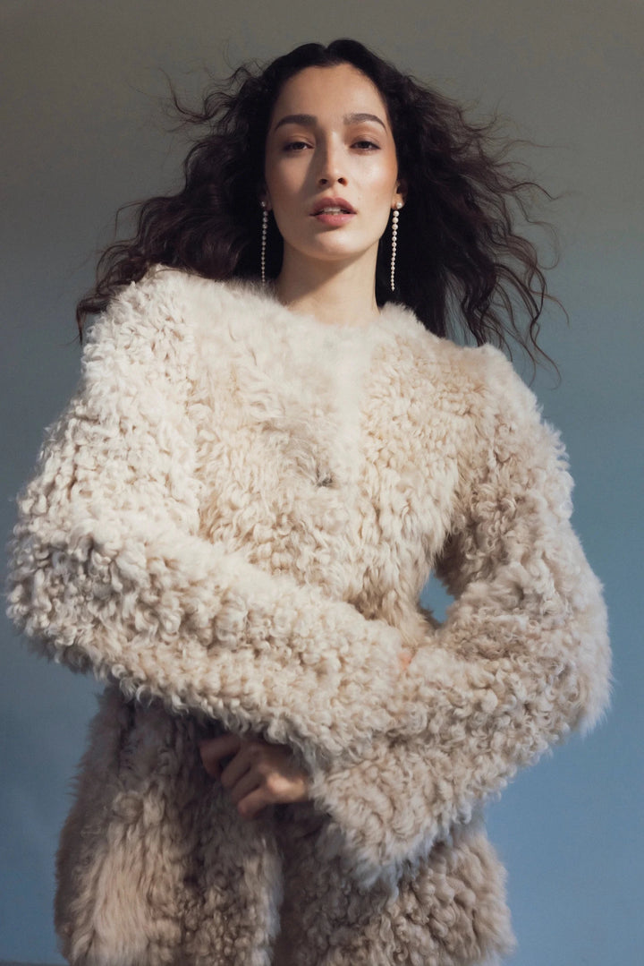 Freya Shearling Jacket Cream | Yttertøy | Smuk