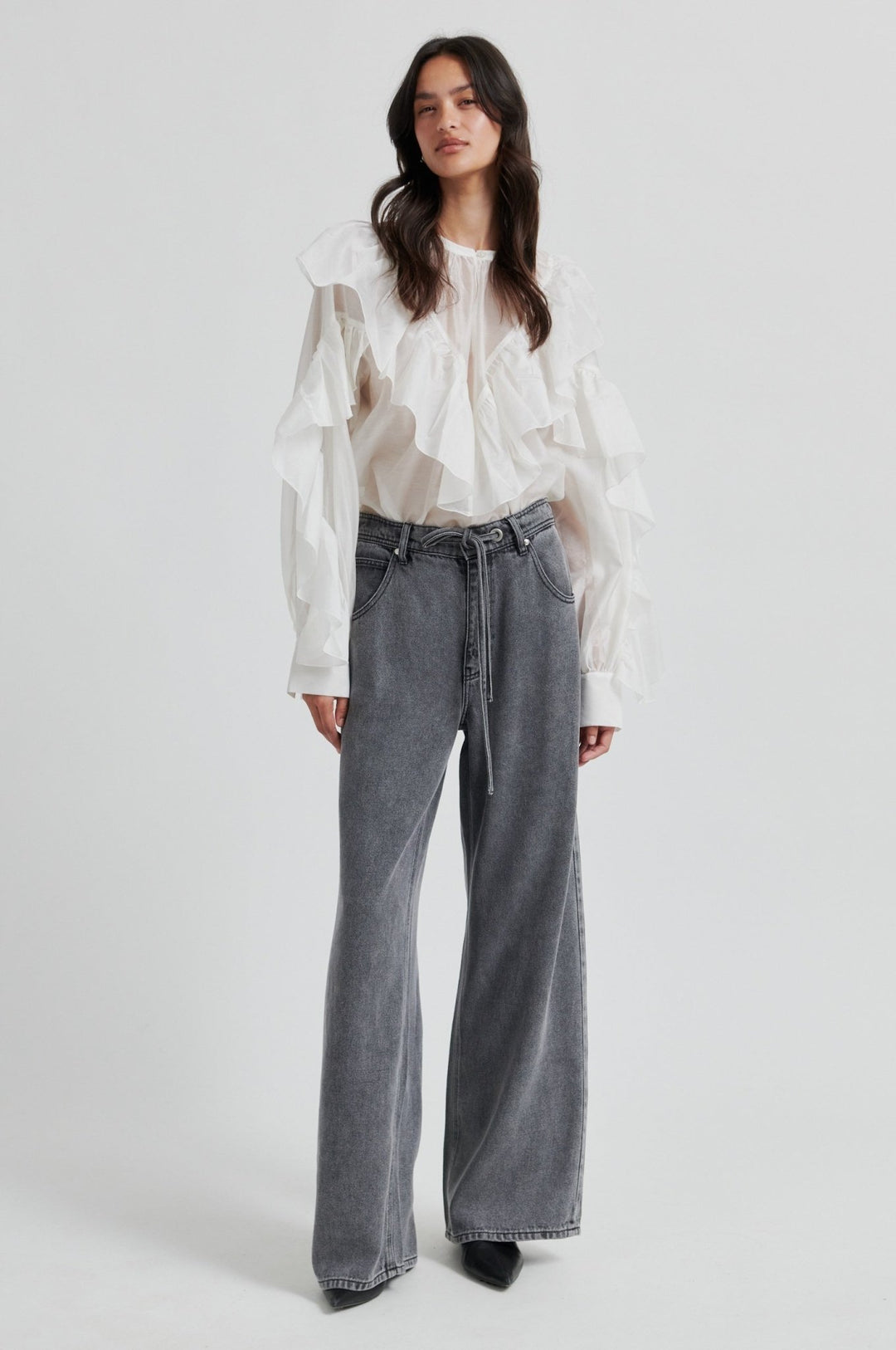 Fria Frill Blouse Tofu | Skjorter og bluser | Smuk - Dameklær på nett