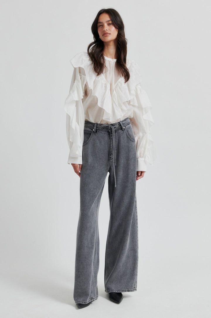 Fria Frill Blouse Tofu | Skjorter og bluser | Smuk - Dameklær på nett