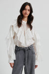 Fria Frill Blouse Tofu