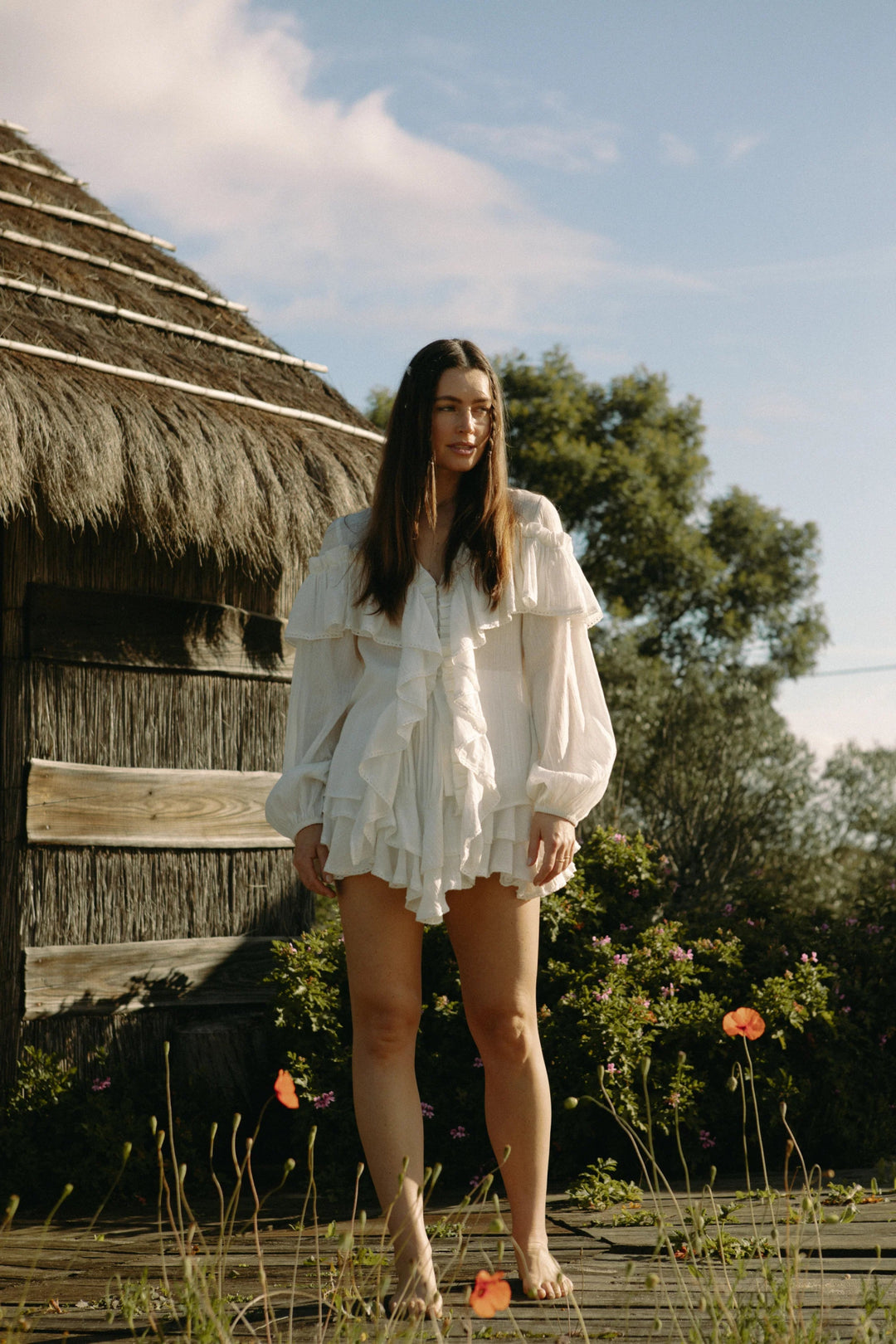 Frill Blouse White | Skjorter og bluser | Smuk - Dameklær på nett