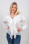 Frill Blouse White