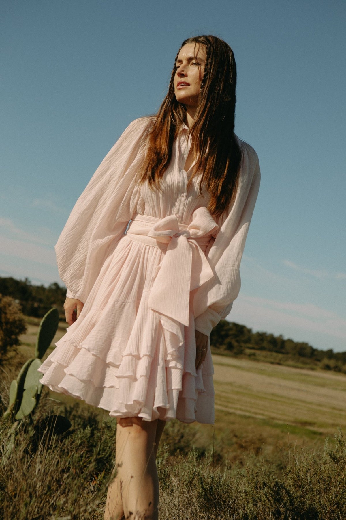 Pink Ceaser Ranch Confettibird - Frill Ranch Dress Light Pink - Smuk