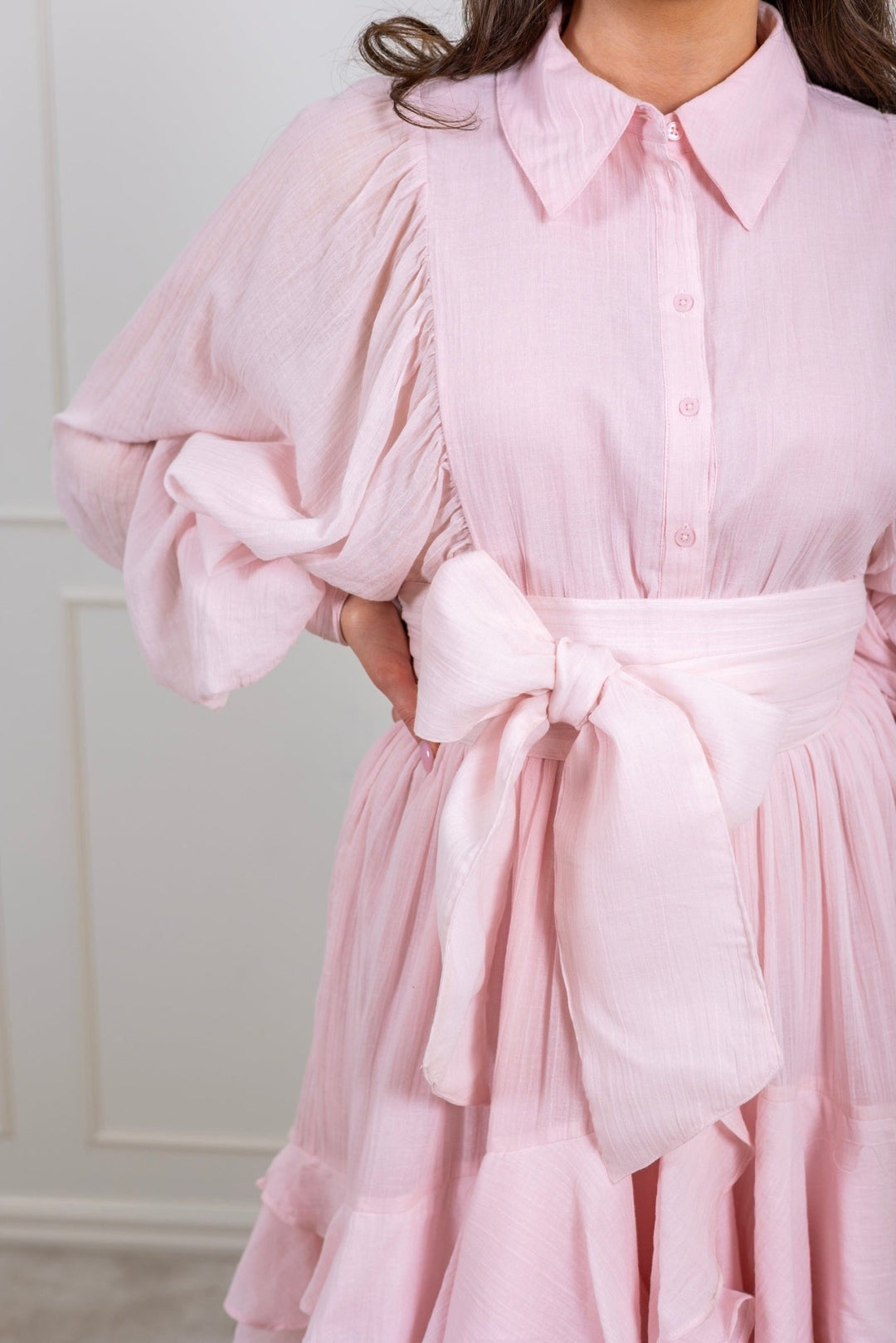 Frill Ranch Dress Light Pink | Kjoler | Smuk - Dameklær på nett