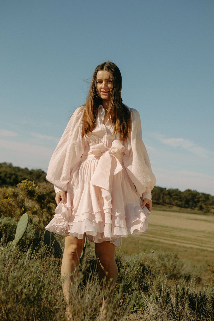 Frill Ranch Dress Light Pink | Kjoler | Smuk - Dameklær på nett