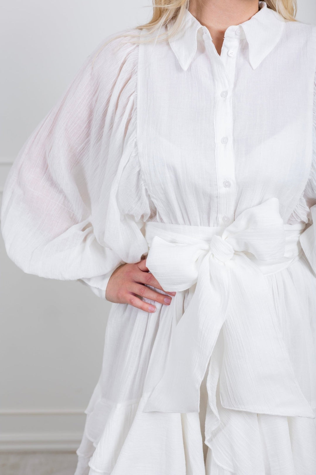 Frill Ranch Dress Offwhite | Kjoler | Smuk - Dameklær på nett