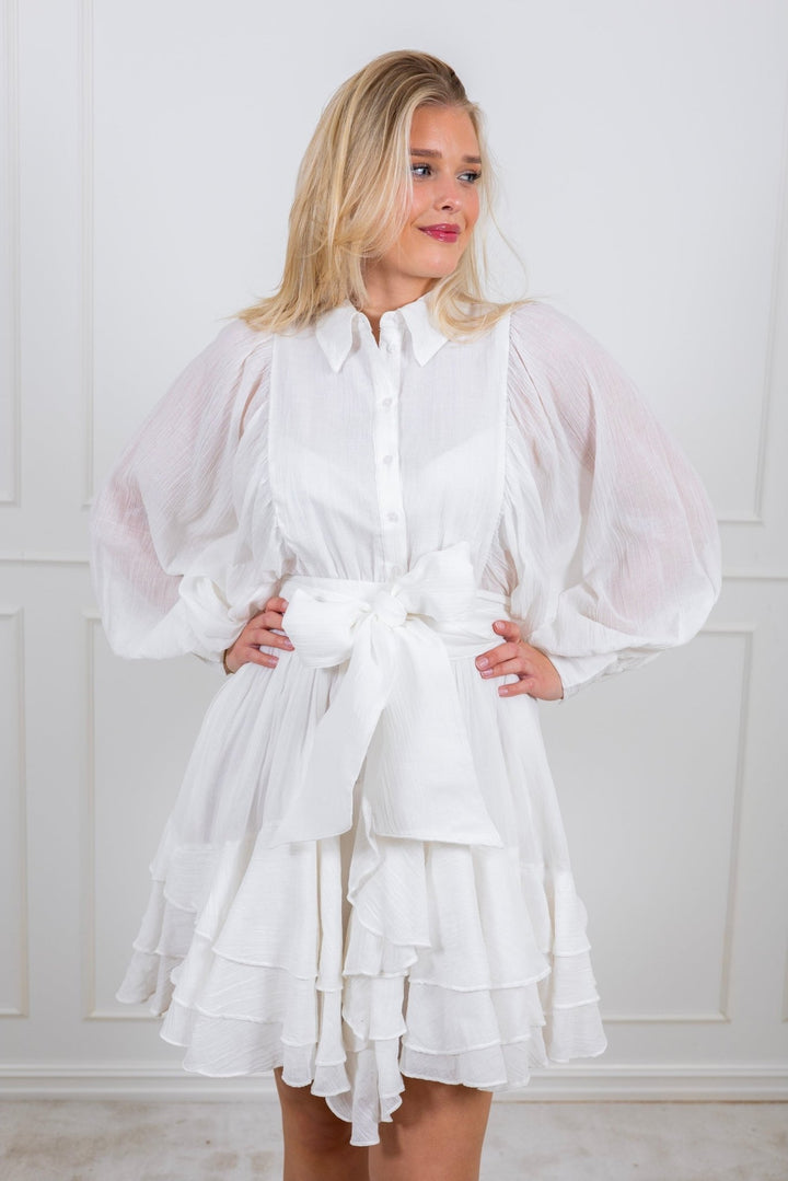 Frill Ranch Dress Offwhite | Kjoler | Smuk - Dameklær på nett