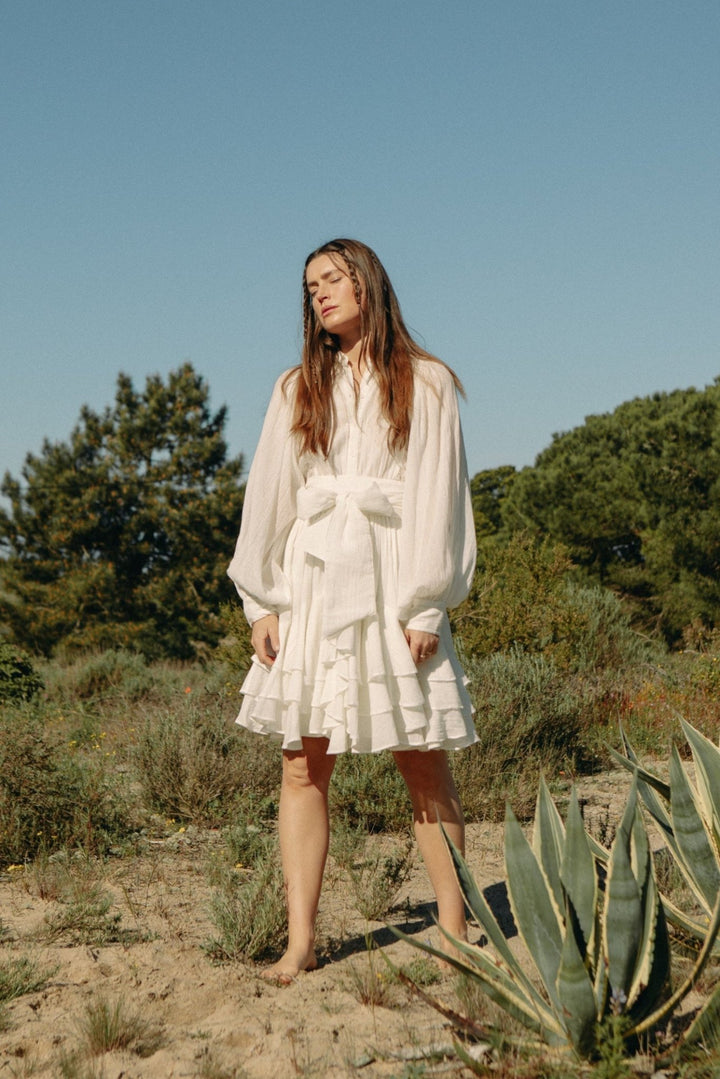 Frill Ranch Dress Offwhite | Kjoler | Smuk - Dameklær på nett