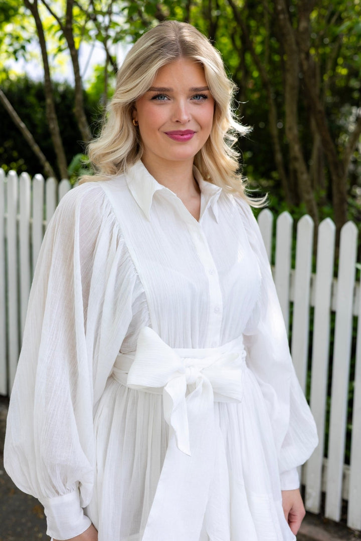 Frill Ranch Dress Offwhite | Kjoler | Smuk - Dameklær på nett