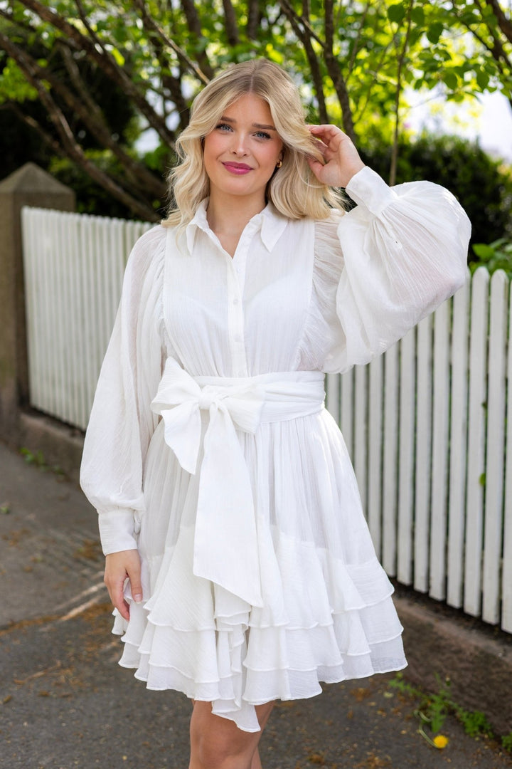 Frill Ranch Dress Offwhite | Kjoler | Smuk - Dameklær på nett