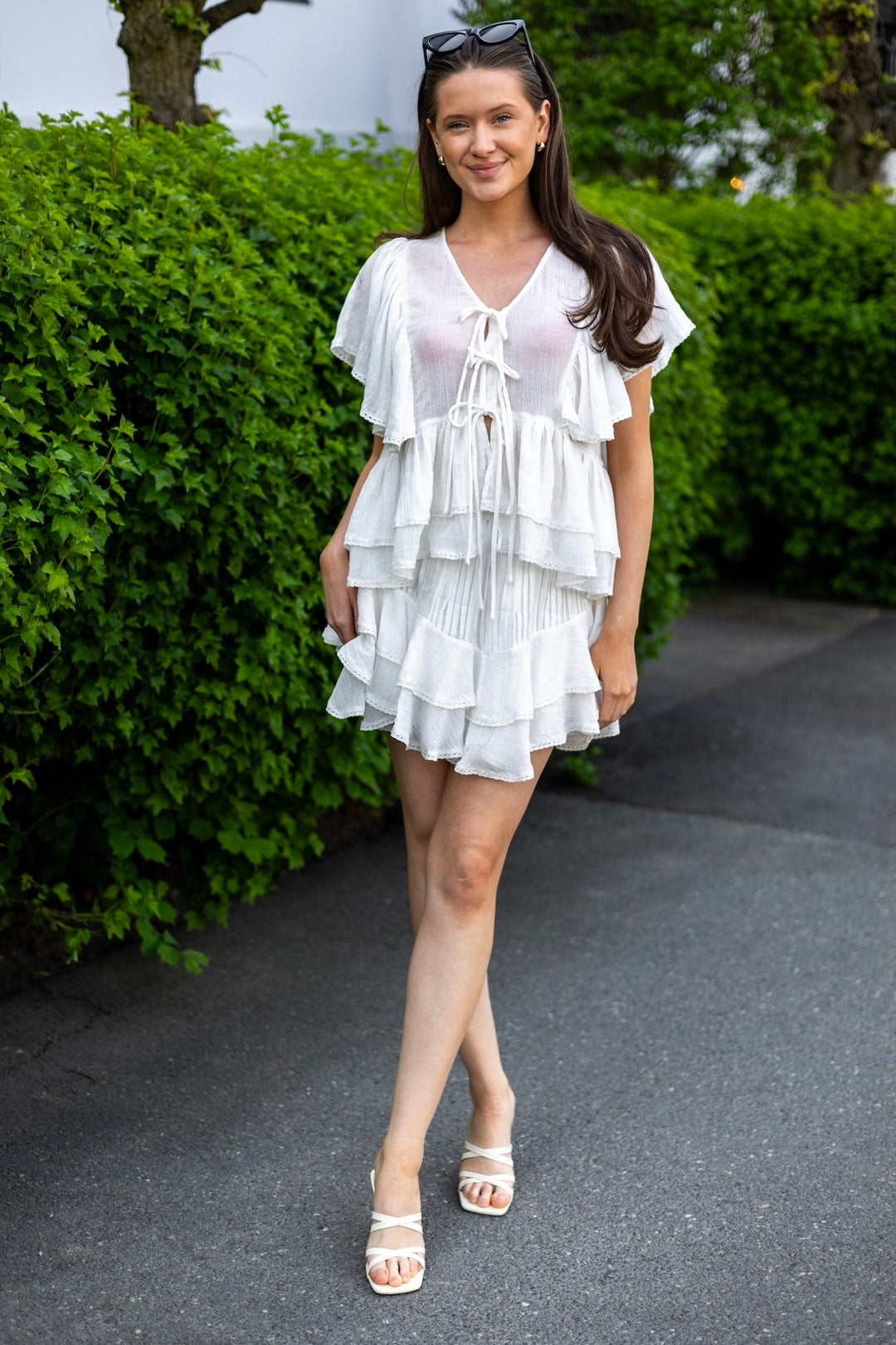 Frill Skirt Shorts Offwhite | Shorts | Smuk - Dameklær på nett