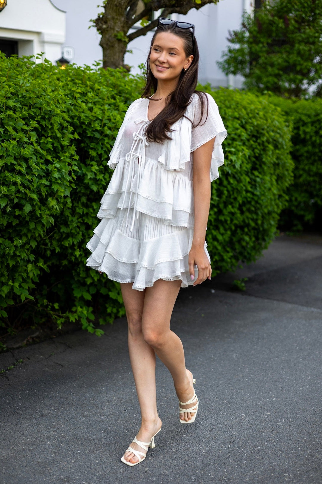 Frill Skirt Shorts Offwhite | Shorts | Smuk - Dameklær på nett