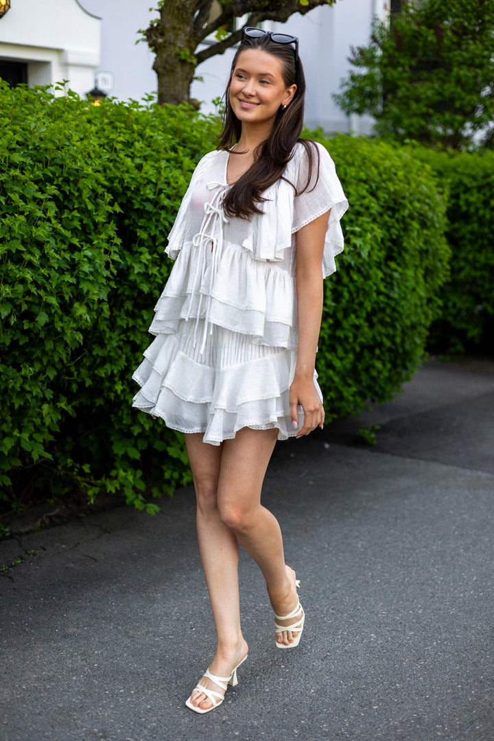 Frill Skirt Shorts Offwhite | Shorts | Smuk - Dameklær på nett