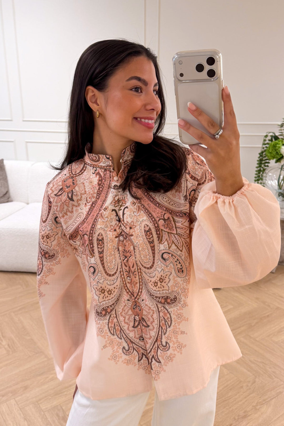 Frime Blouse Beige | Skjorter og bluser | Smuk