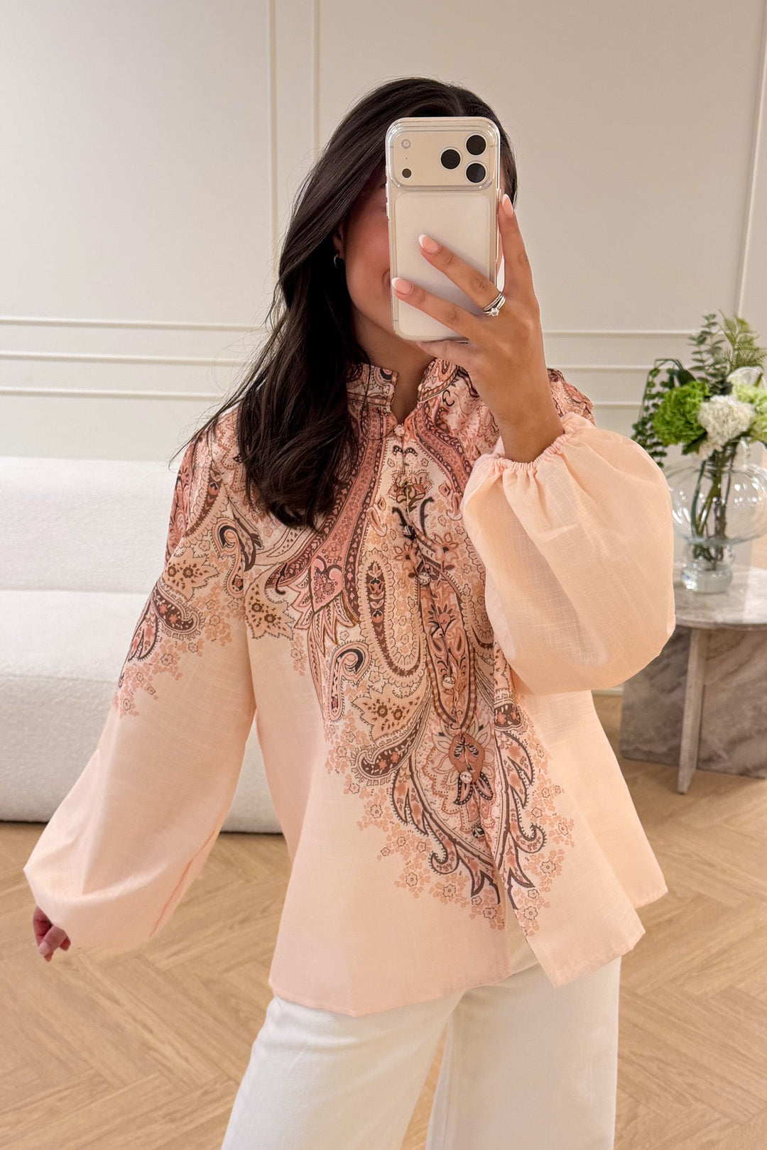 Frime Blouse Beige | Skjorter og bluser | Smuk