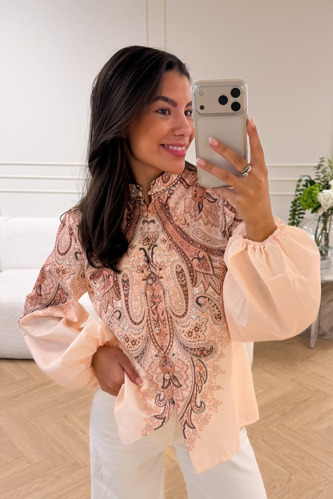Frime Blouse Beige | Skjorter og bluser | Smuk