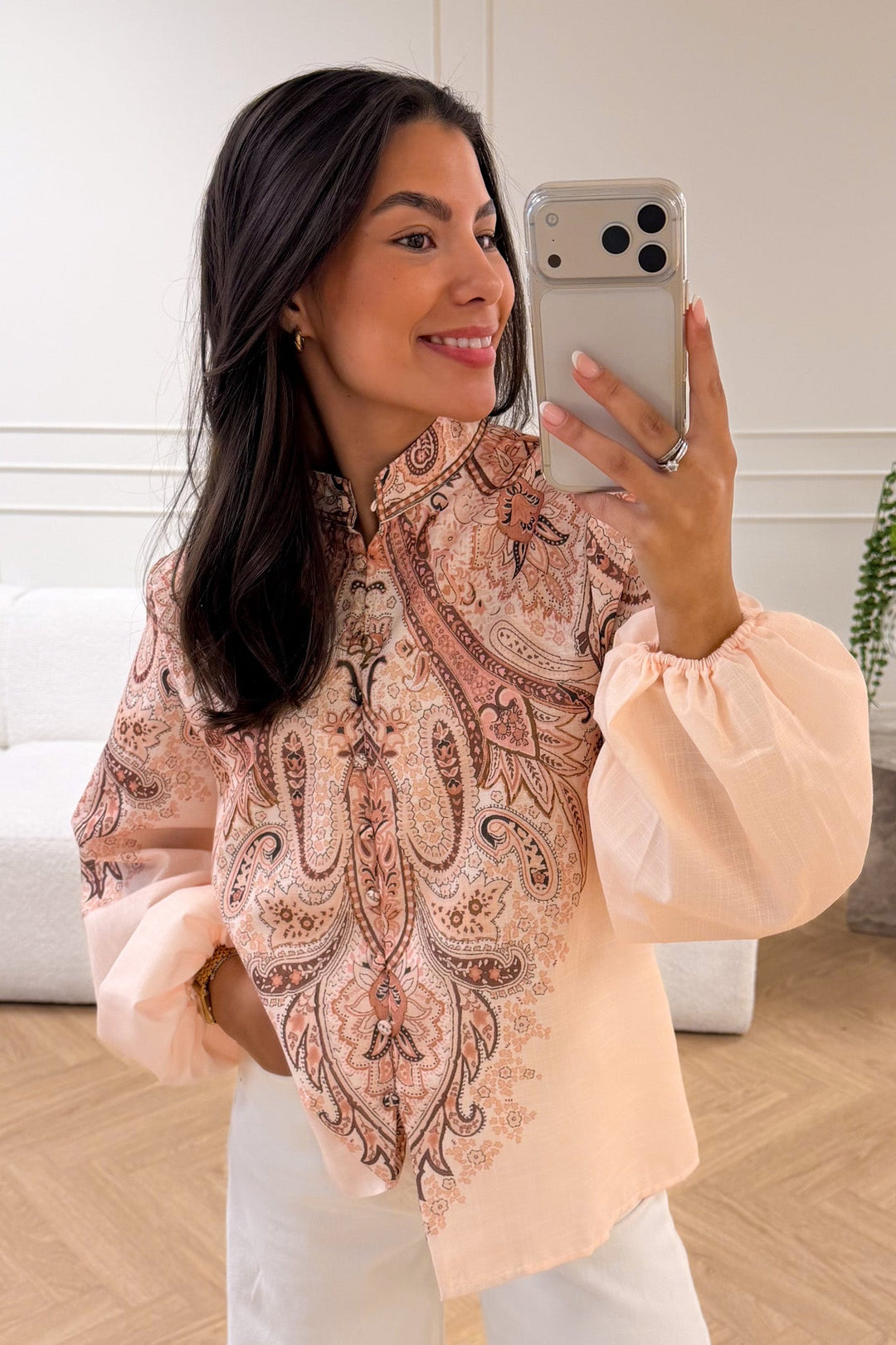 Frime Blouse Beige | Skjorter og bluser | Smuk