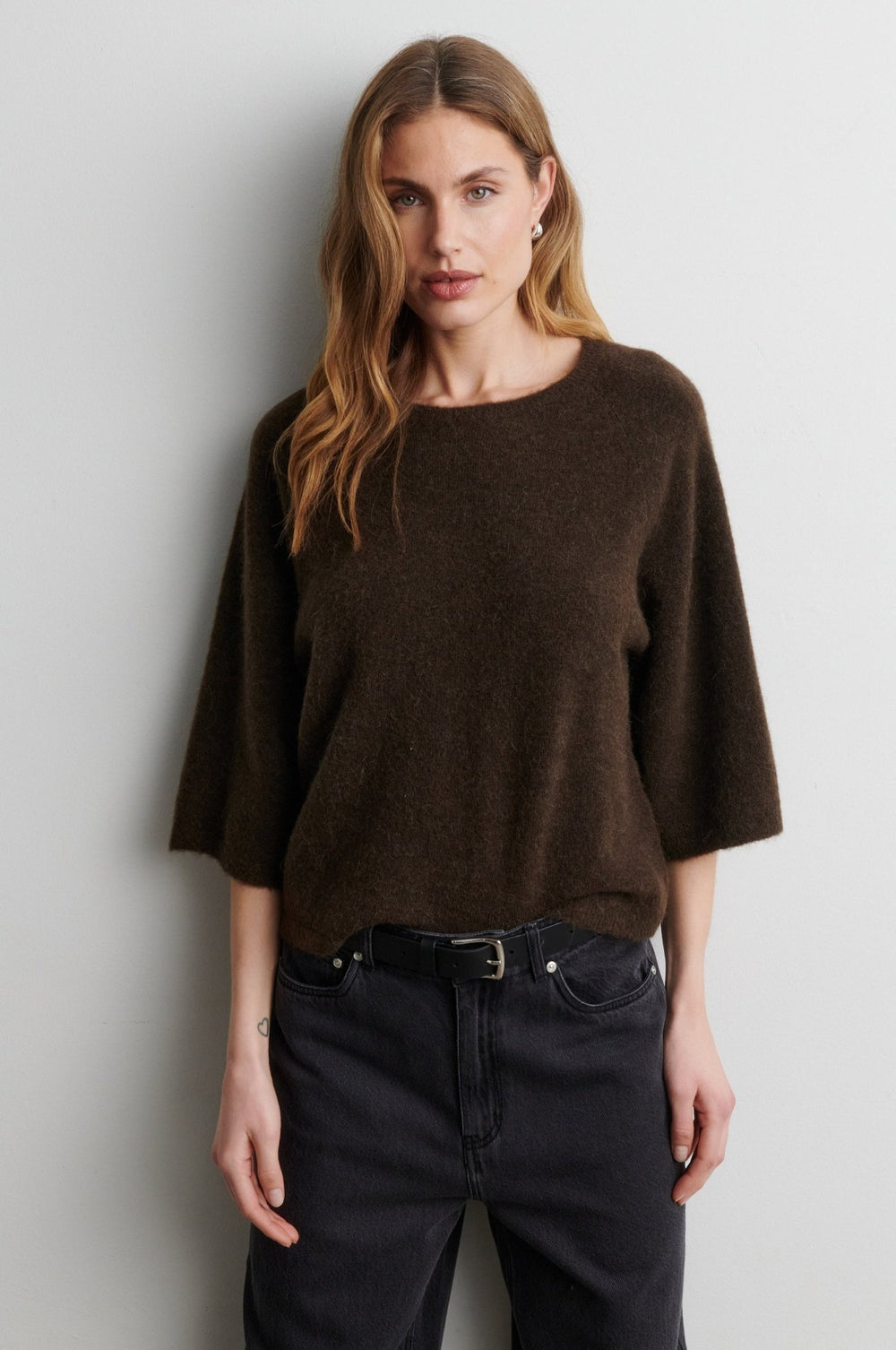 Gabby Knit Ss O-Neck Demitasse | Genser | Smuk