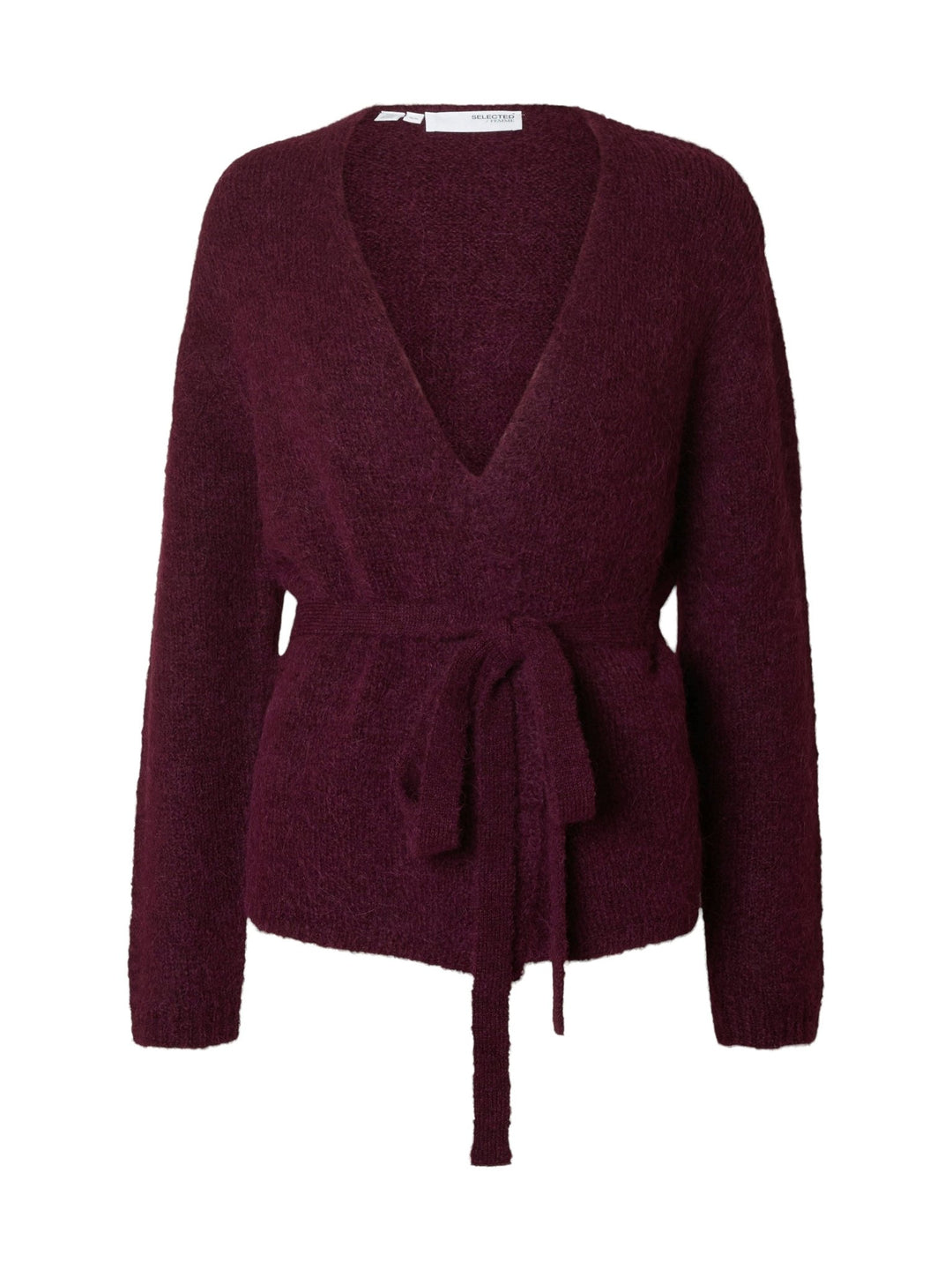 Gabella Ls Knit Belt Cardigan Fig Melange | Genser | Smuk - Dameklær på nett
