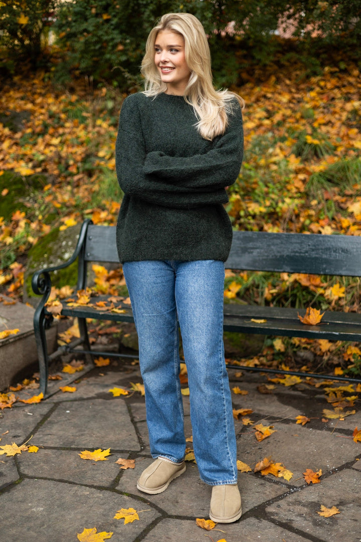 Gabella Ls Knit O - Neck Camp Scarab | Genser | Smuk - Dameklær på nett