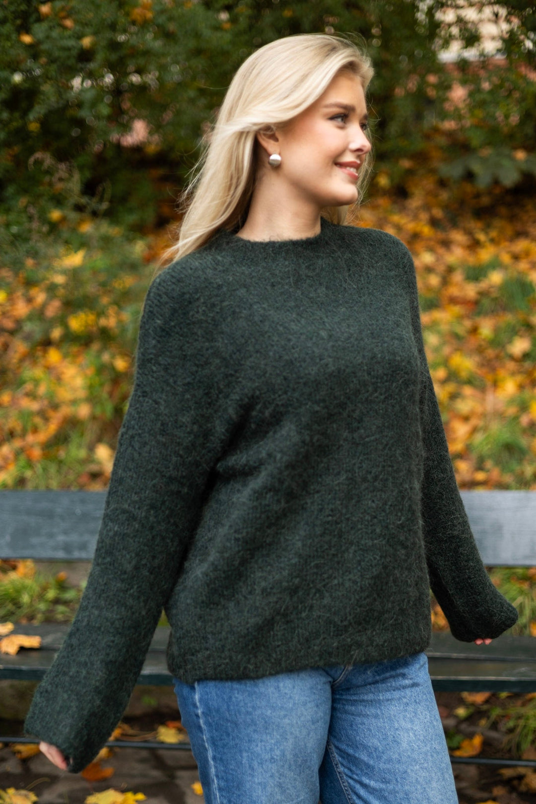 Gabella Ls Knit O - Neck Camp Scarab | Genser | Smuk - Dameklær på nett