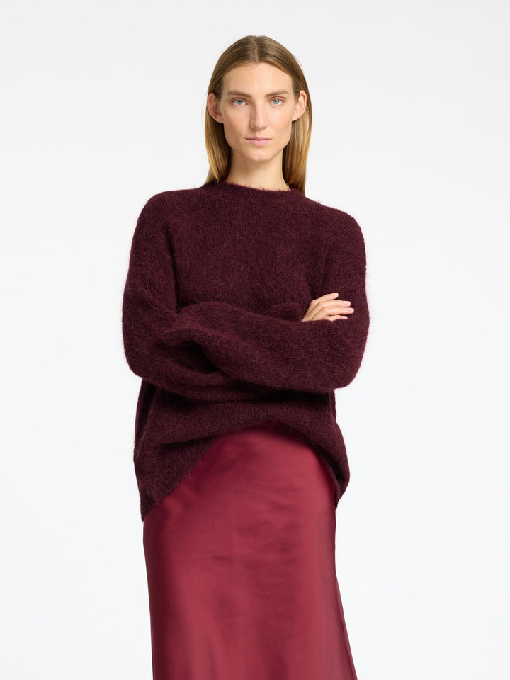 Gabella Ls Knit O - Neck Camp Zinfandel | Genser | Smuk - Dameklær på nett