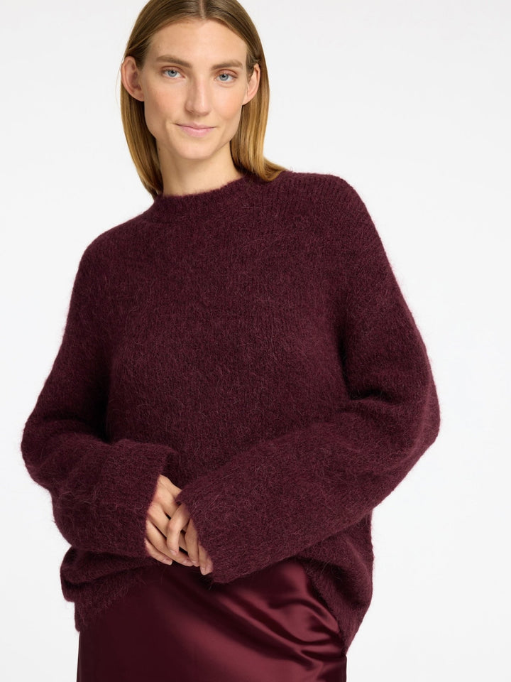 Gabella Ls Knit O - Neck Camp Zinfandel | Genser | Smuk - Dameklær på nett