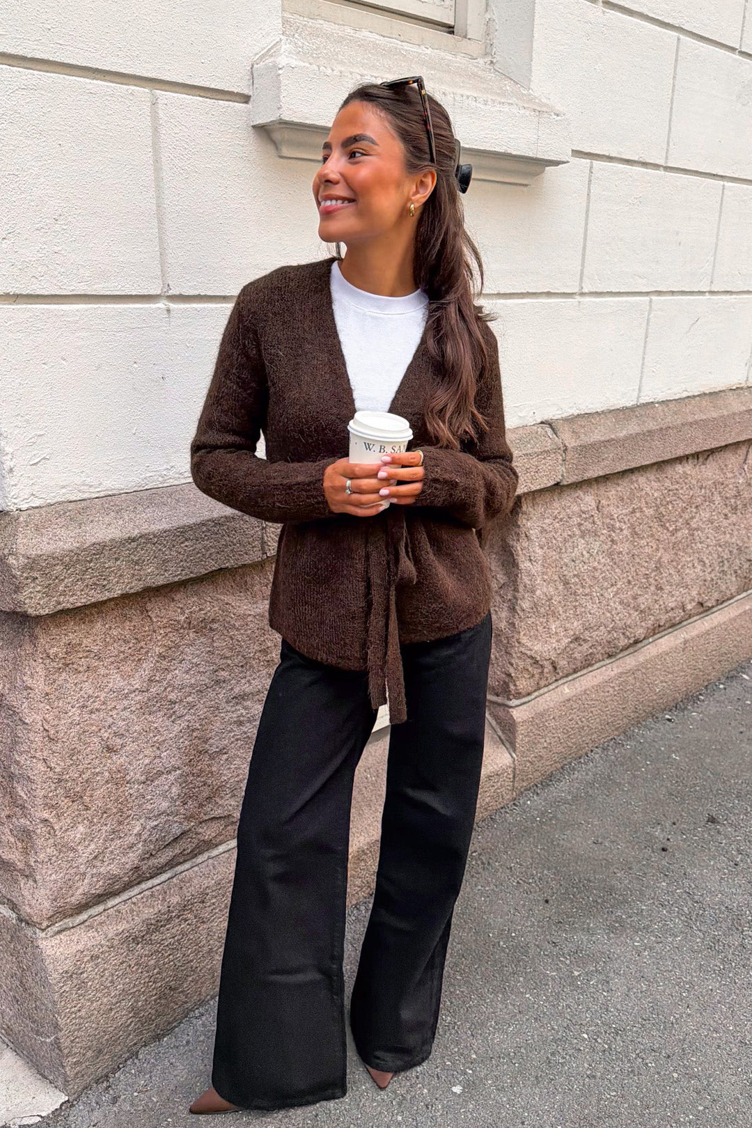 Gabriella Ls Knit Belt Cardigan Delicioso | Genser | Smuk