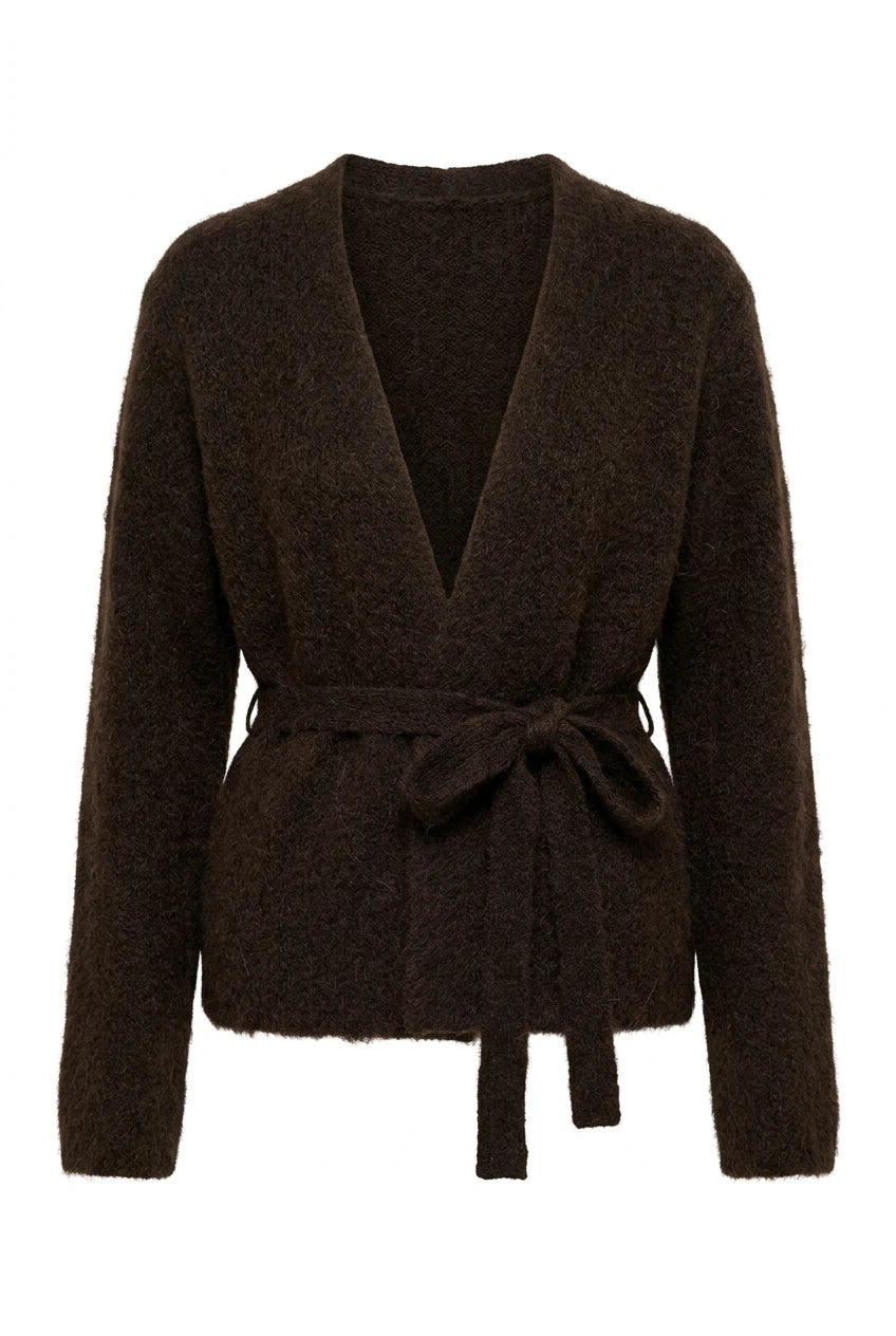 Gabriella Ls Knit Belt Cardigan Delicioso | Genser | Smuk