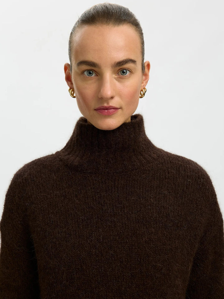 Gabriella Ls Knit High Neck Delicioso Melange | Genser | Smuk
