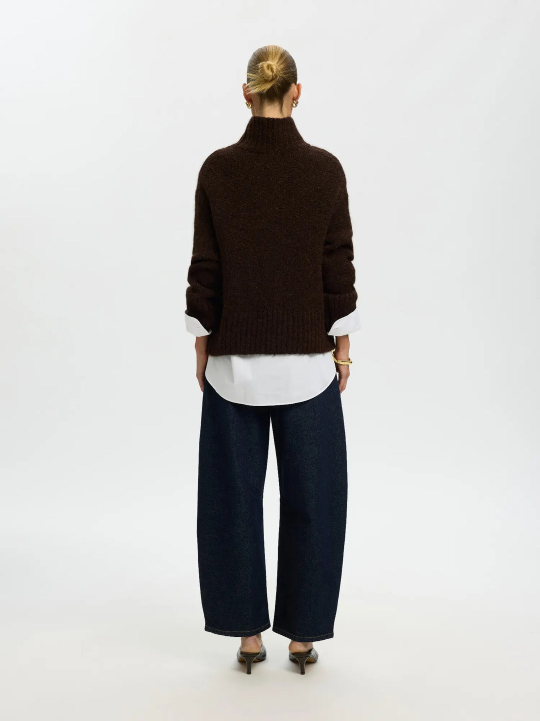Gabriella Ls Knit High Neck Delicioso Melange | Genser | Smuk